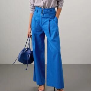 Eudon Choi Wide Leg Linen Trousers Size 6